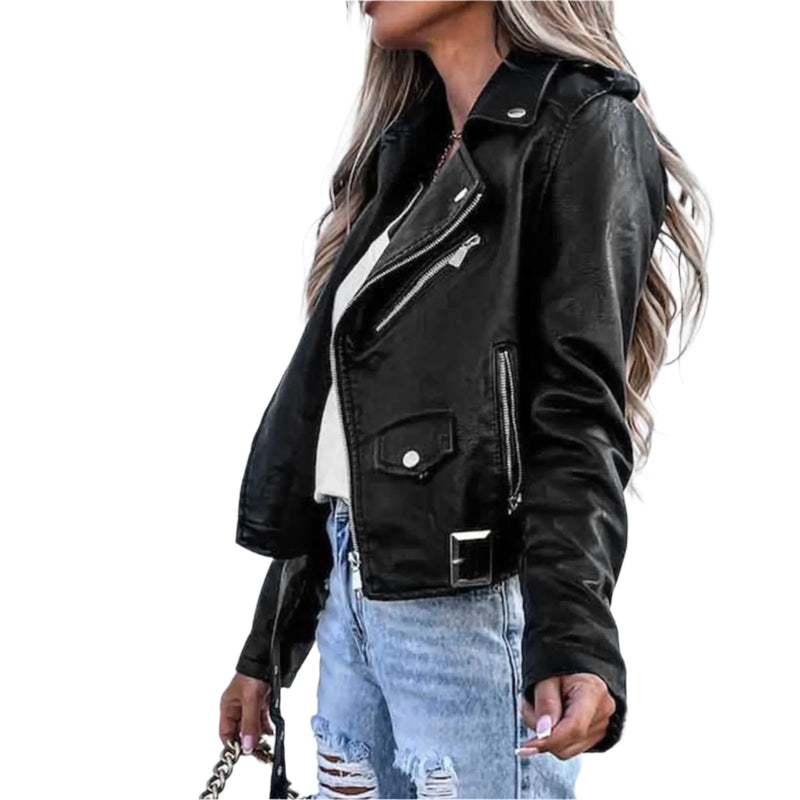 women's Blackout Biker Jacket