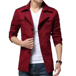 Men's slim Business Casual Trench Coat