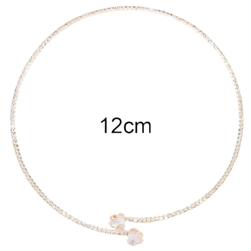 Women Rhinestone Choker Necklace