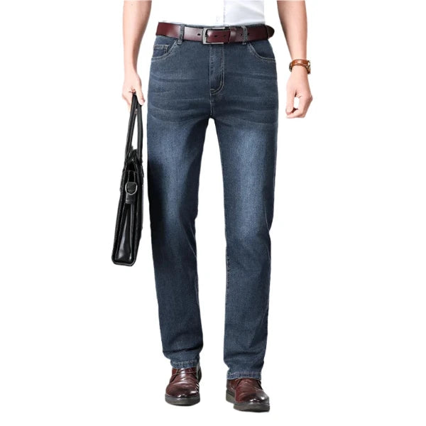 Men Straight Cotton Denim Jeans