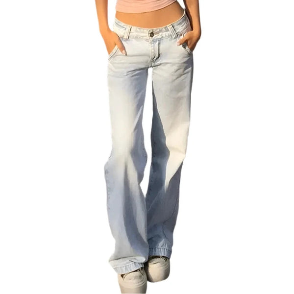 Women's Light blue Low Waist Denim Jeans