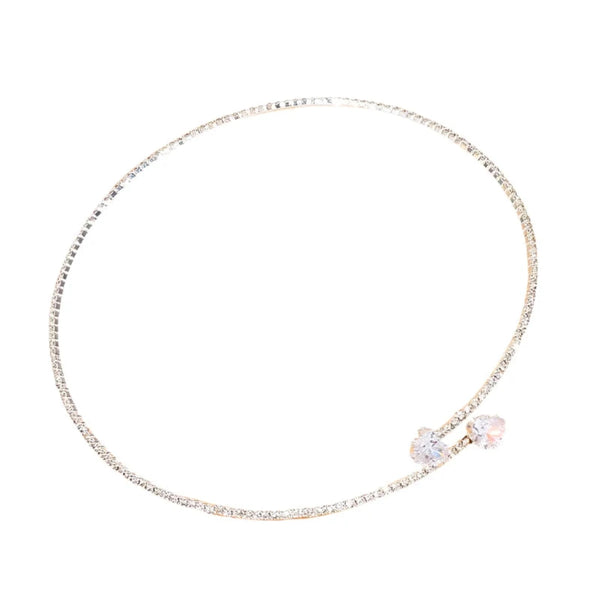 Women Rhinestone Choker Necklace