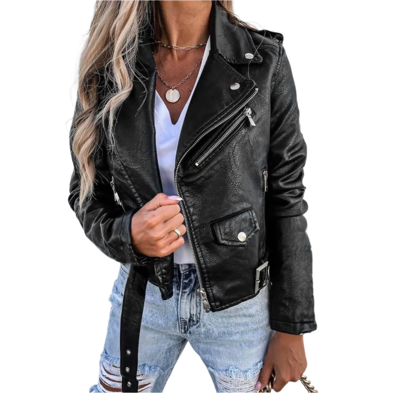 women's Blackout Biker Jacket