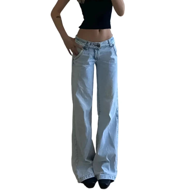 Women's Light blue Low Waist Denim Jeans