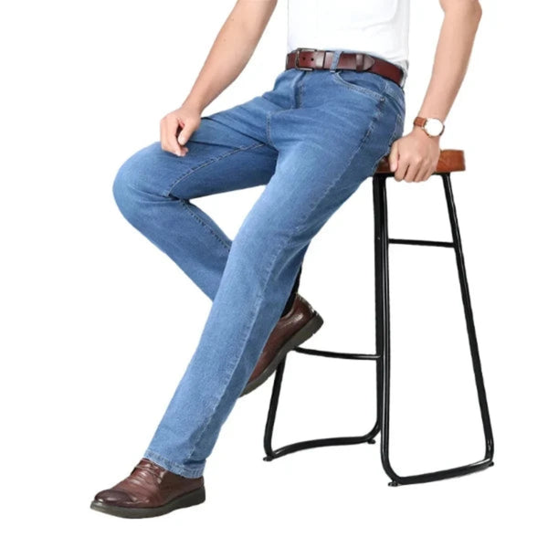 Men Straight Cotton Denim Jeans