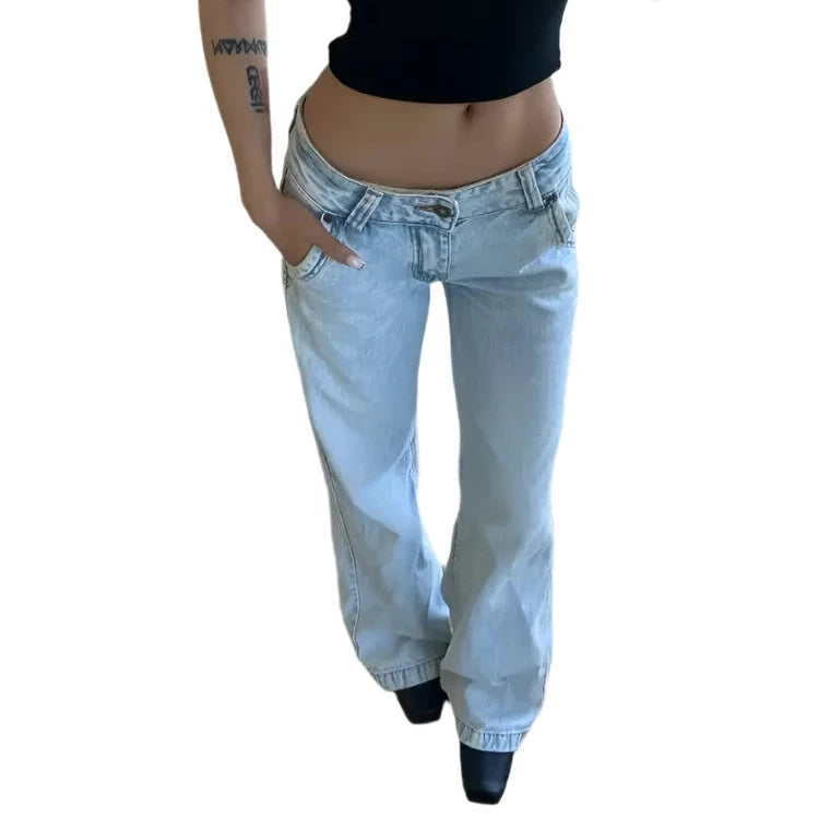 Women's Light blue Low Waist Denim Jeans