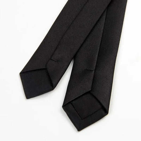 Men's Black Narrow Tie