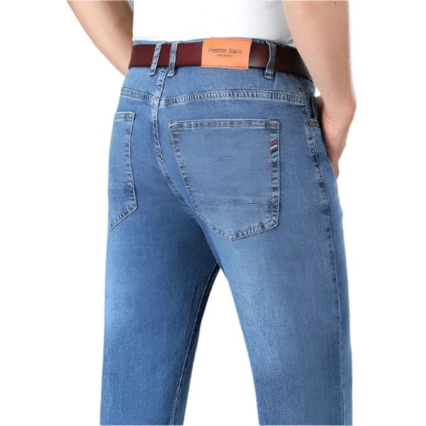 Men Straight Cotton Denim Jeans